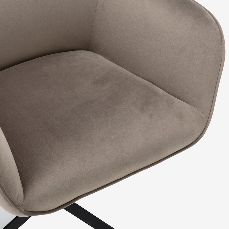 Sylvia Swivel Rolling Velvet Armchair