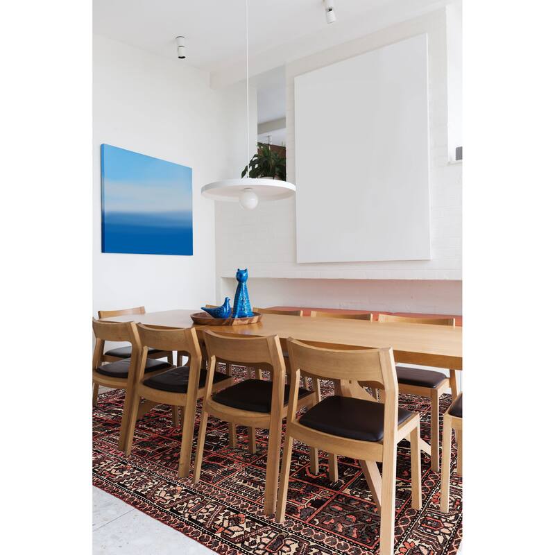 ECARPETGALLERY Hand-knotted Kayseri Vintage Dark Red Wool Rug - 6'9 x 9'8