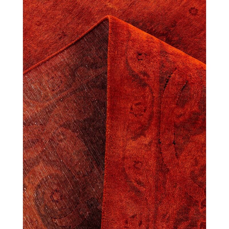 Contemporary Overdyed Wool Hand Knotted Area Rug - 9' 2" x 12' 8"