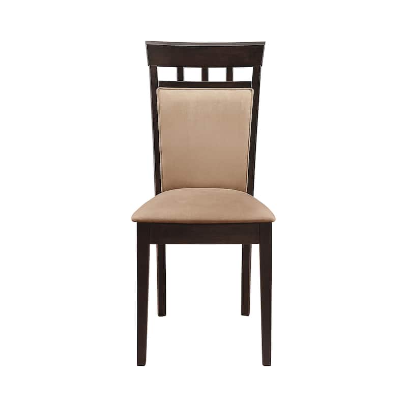 Alencon Beige and Cappuccino Upholstered Dining Chairs (Set of 8)