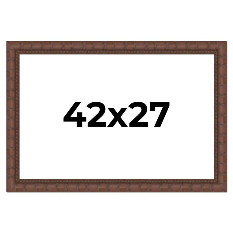 42x27 Frame Pewter Solid Wood Picture Frame Width 1.625 Inches | Interior Frame Depth 0.6875 Inches