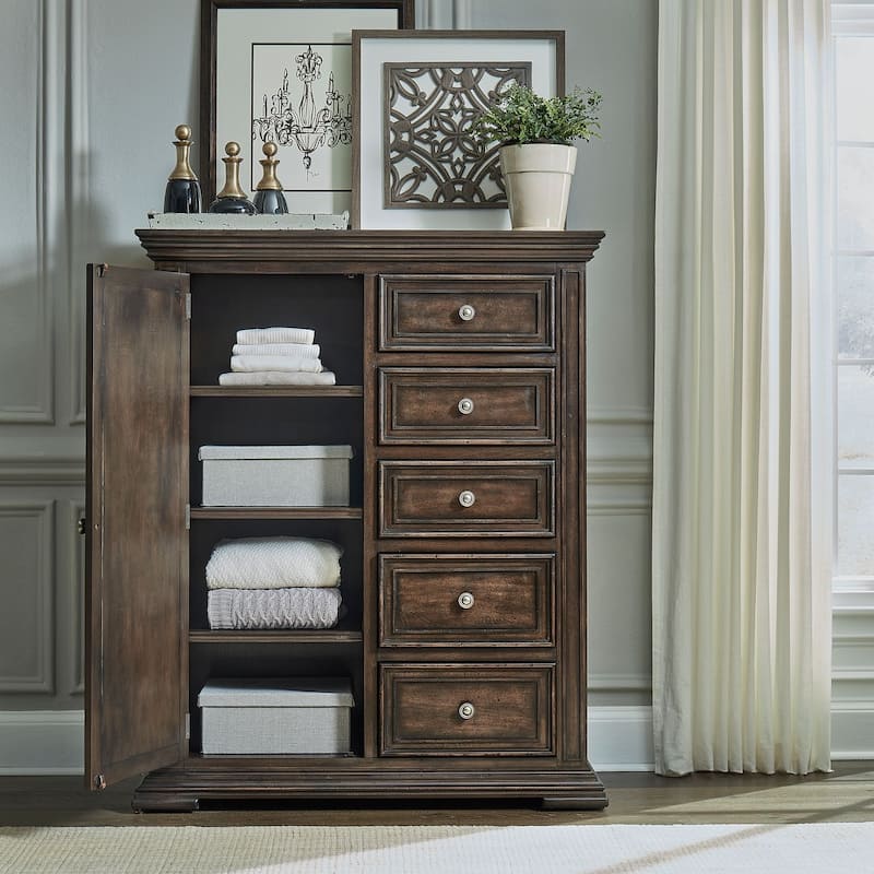 Big Valley Brownstone Distressed Door Chest