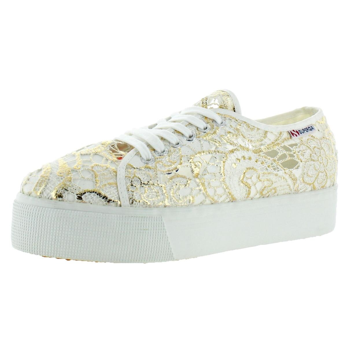 superga metallic platform sneaker