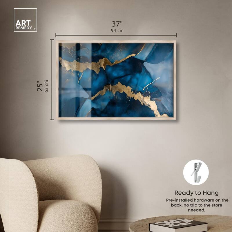 Dark Texture Golden Touch III Shadowbox by Art Remedy