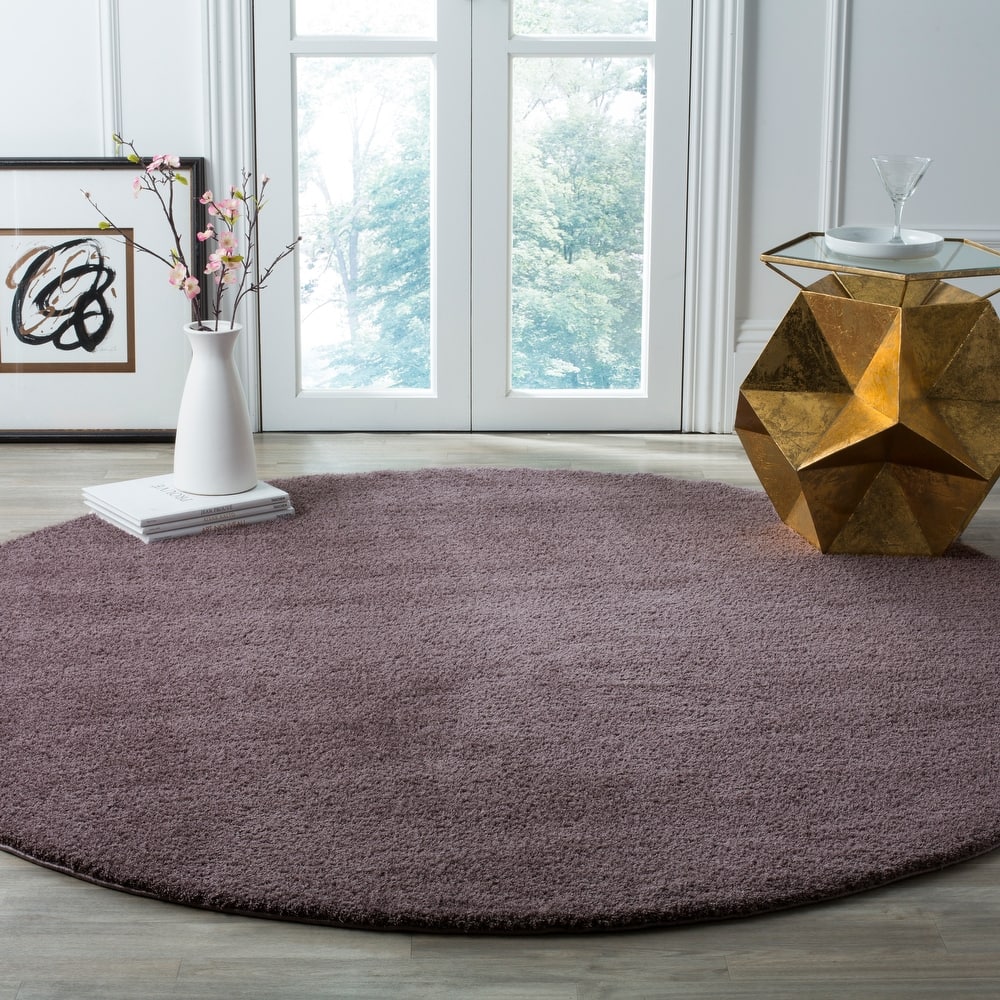 SAFAVIEH Velvet Shag Eusebia Solid Polyester Rug