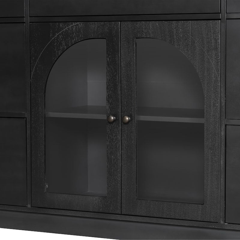 Christopher Knight Home - Arlo Cabinet with Storage for Living and Dining Room Entrance, Large Size with 2 Doors and 7 Drawers