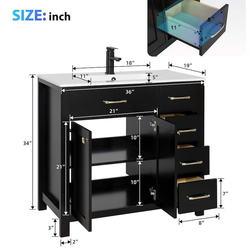 Bathroom Vanity with Sink & Faucet