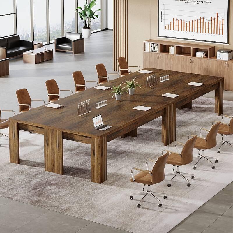 78.74 Inch Rectangular Conference Room Table for 6-8 People - 78.74" W x 27.56" D x 29.53" H