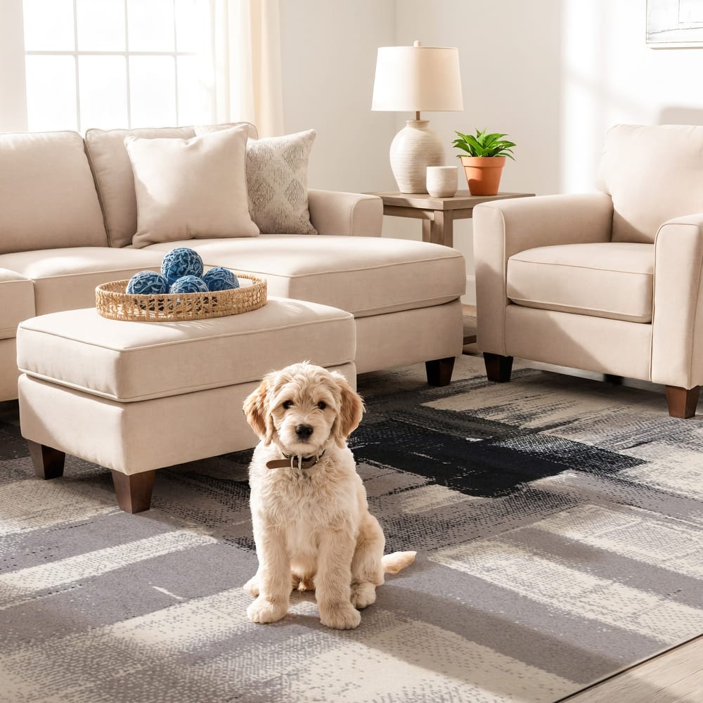 World Rug Gallery Modern Abstract Art Area Rug