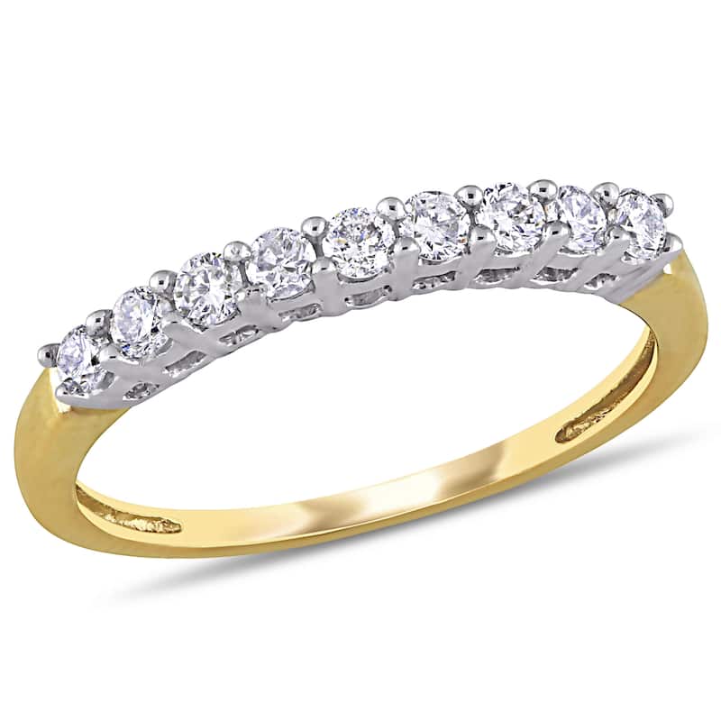 Miadora 1/4ct TDW Diamond Anniversary Band in 10k Yellow Gold