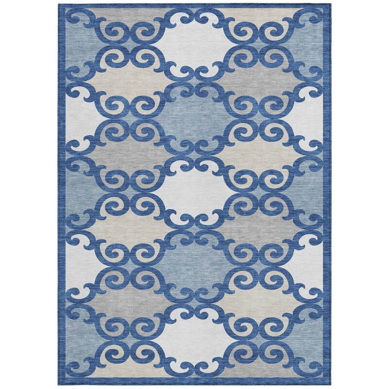 HomeRoots Trellis Transitional Rectangle Outdoor Rug
