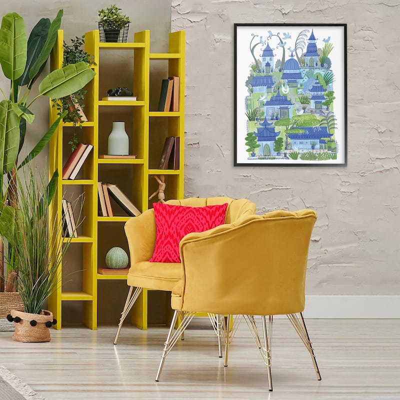 Stupell Charming Village Buildings Framed Giclee Art Design By Kay Widdowson