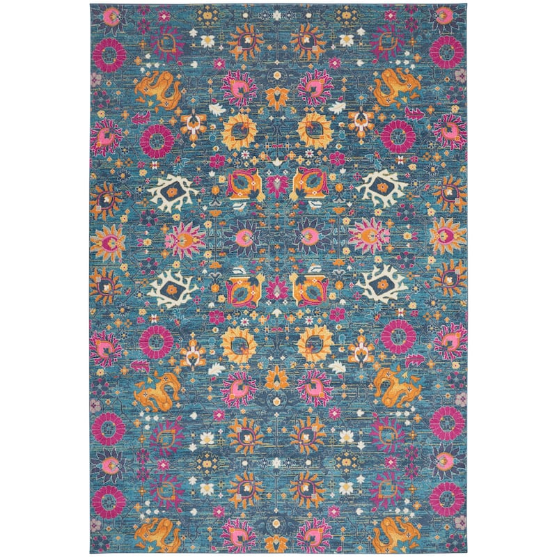 Nourison Passion Boho French Country Floral Area Rug.