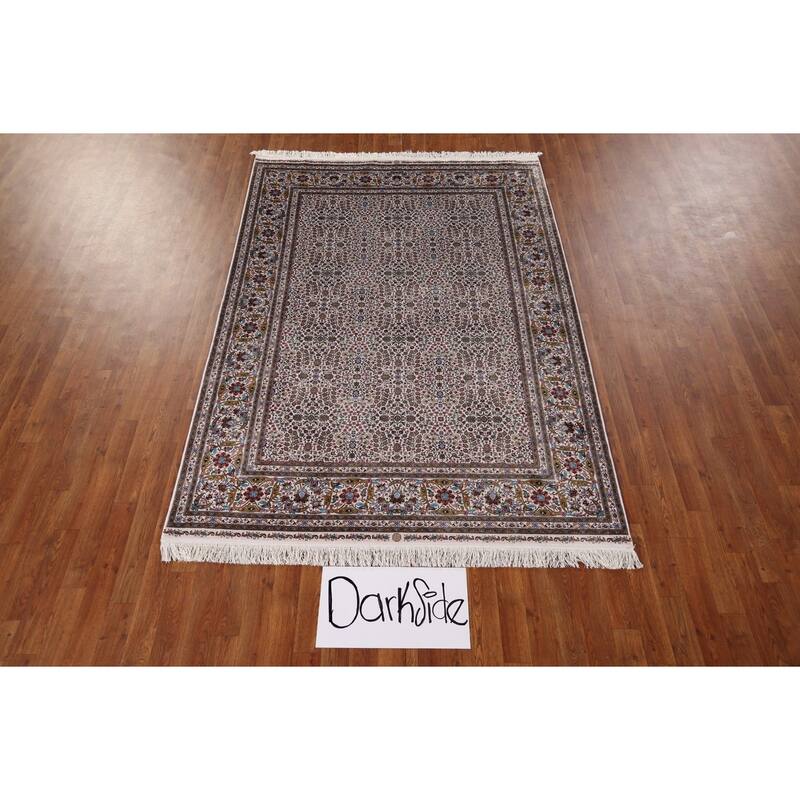 Turkish Tabriz Traditional Rug Machine Made Silk & Polyester Carpet - 5'1" x 7'5"