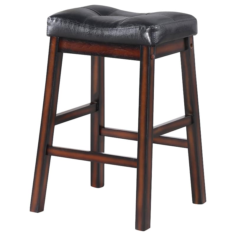 Donald Upholstered Padded Seat Backless Stool (Set of 2)