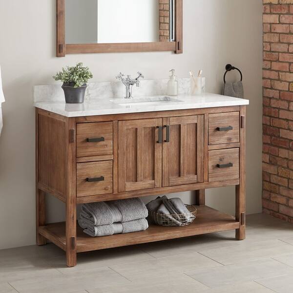 Shop Signature Hardware 440213 Morris 48 Single Vanity Set With