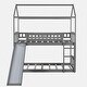 preview thumbnail 4 of 39, Twin Over Twin Bunk Bed with Slide, House Bed with Slide