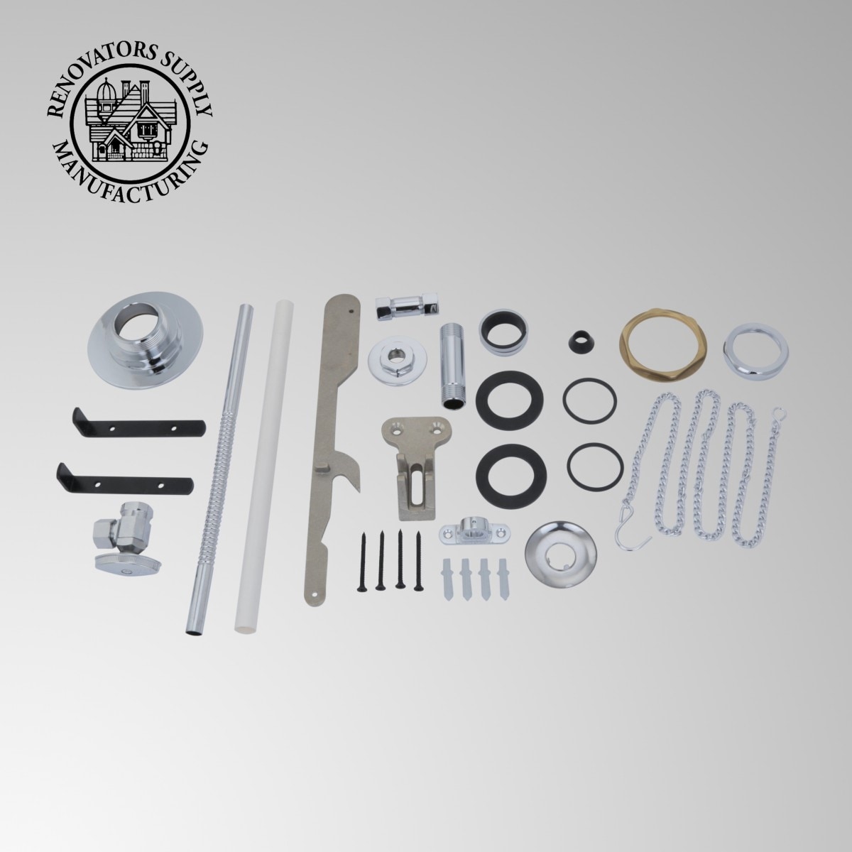 High Tank Toilet Parts Chrome Polished Solid Brass