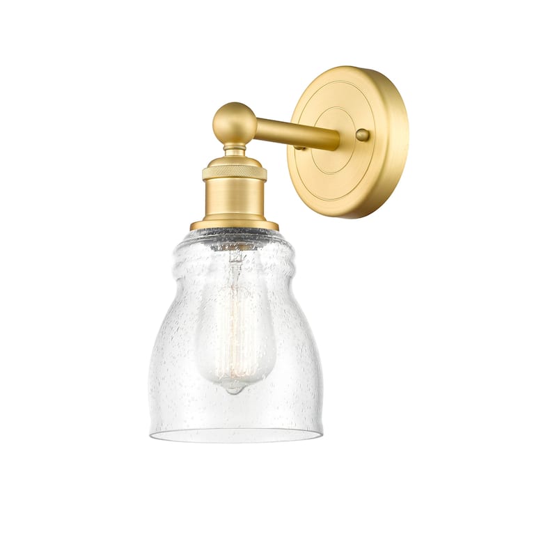 Innovations Lighting 616-1W-12-5 Ellery Sconce Ellery 12" Tall Wall - Satin Gold / Seedy