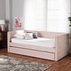 preview thumbnail 3 of 23, Larkin Modern Velvet Fabric Upholstered Daybed with Trundle