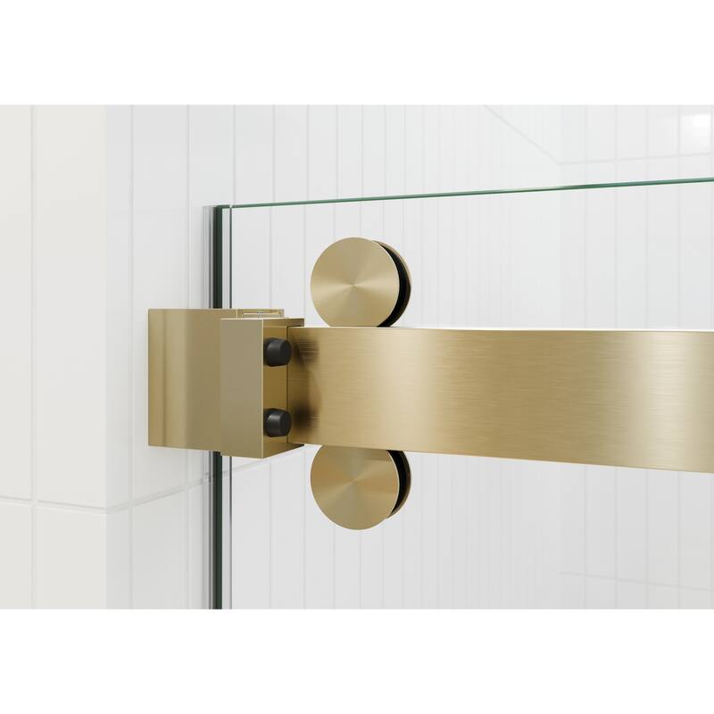 Polaris 60 in. x 78 in. Fully Frameless Glass Sliding Bypass Shower Doors with Square Hardware
