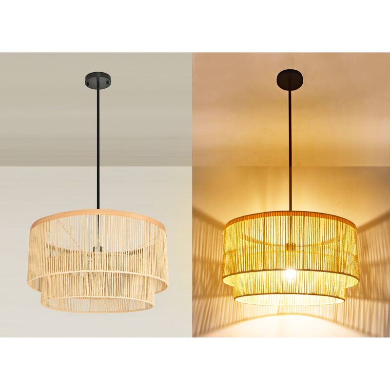Rattan Drum Chandelier Rattan Pendant Light