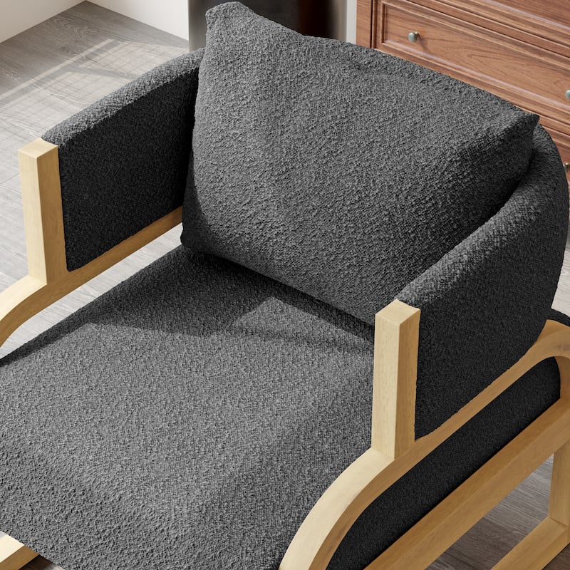 Corvus Danzig Teddy Fabric 1-Piece Accent Chair