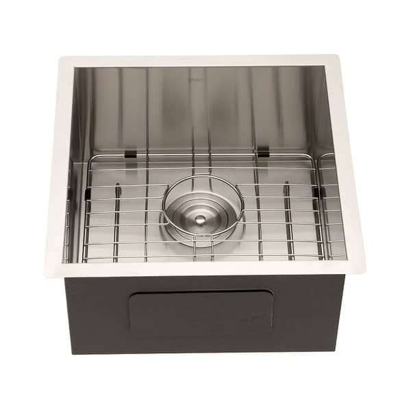 Stainless Steel Deep Single Bowl Kitchen Sink Rv Sink Basin 17 X 19 Black