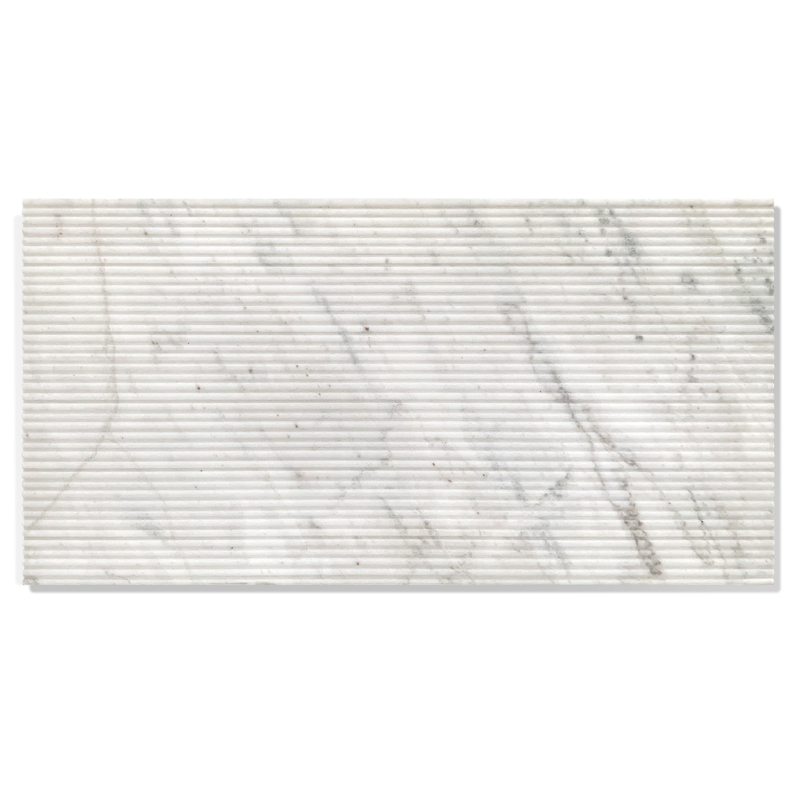 12"×24" Natural 3D Fluted Marble Tile with OL Textured Finished for Wall, 1 Box 4 PCS