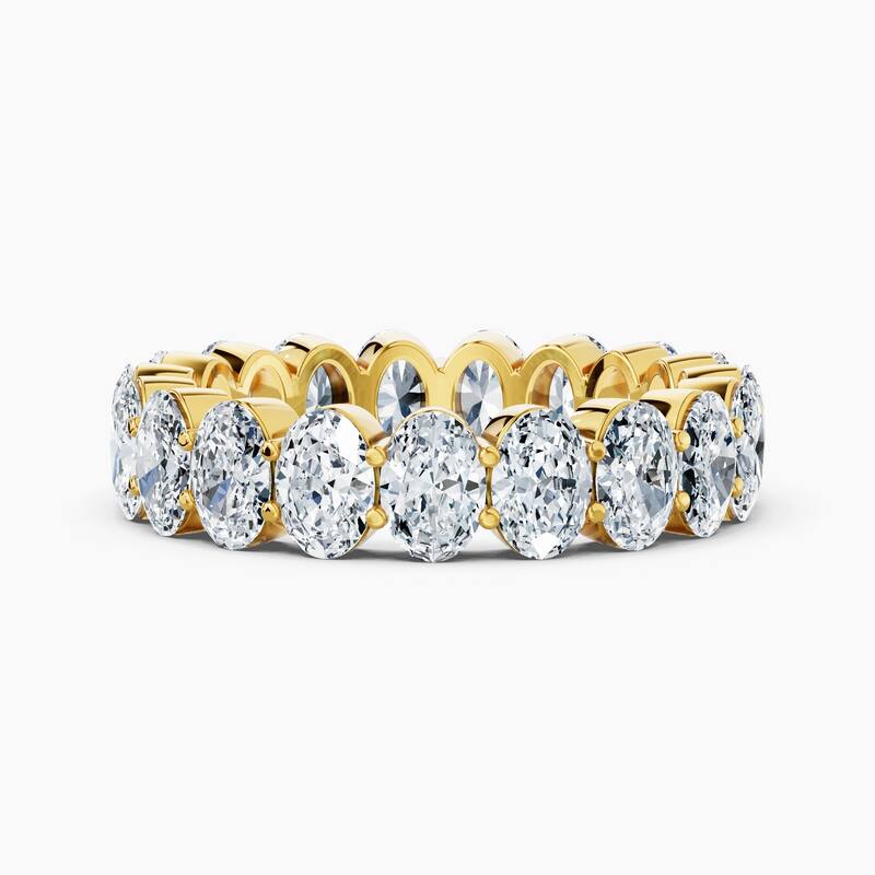 Auriya 14k Gold Oval North-South Lab Grown Diamond Eternity Band 2.40 - 10.50 ct. tw. (F-G, VS) - 4.75 ct. wt. - 9 - Yellow