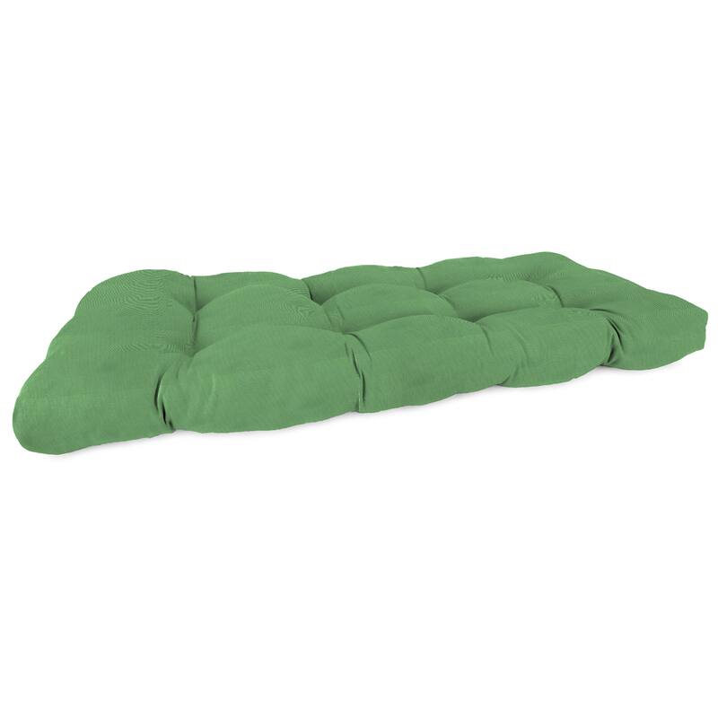 43" x 19" Outdoor Wicker Bench Cushion - 19'' L x 43'' W x 4'' H - Canvas Cucumber
