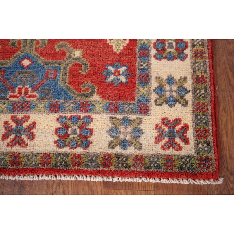 Red Kazak Accent Rug Handmade Wool Carpet - 2'2" x 3'0"