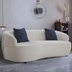 preview thumbnail 15 of 32, Mid Century Style Fabric Curved Sofa
