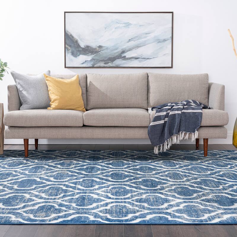 Wyman Farmhouse Geometric Indoor Area Rug