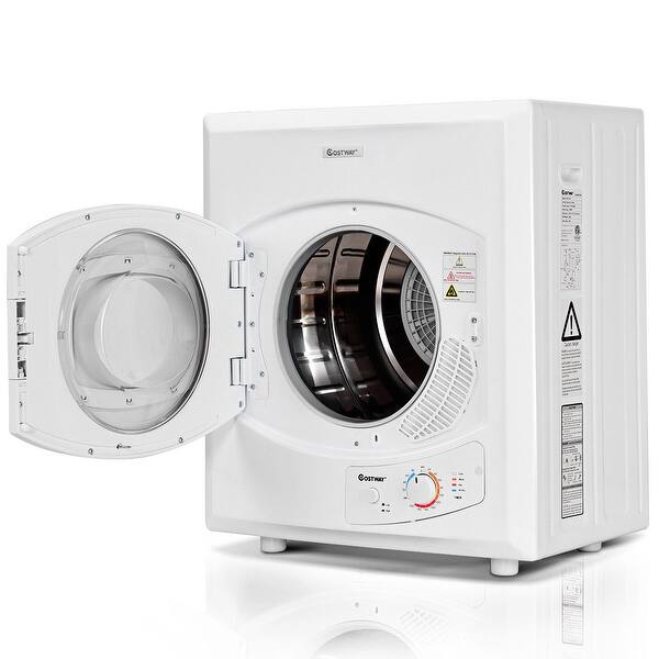 Costway Electric Tumble Compact Laundry Dryer Stainless Steel Wall Mounted 2 65 Cu Ft Overstock 24244990