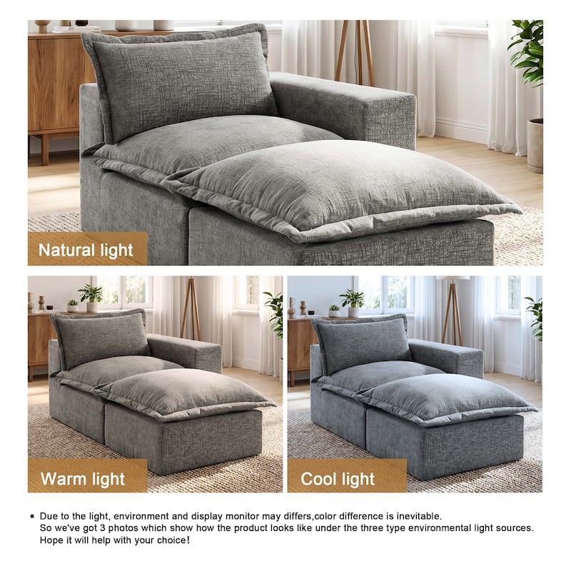 Comfy Cloud Couch Plush Modular Sectional Sofa For Living Room