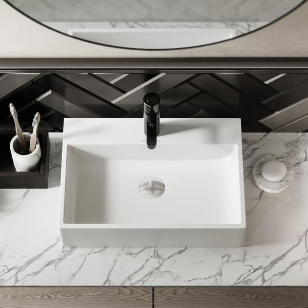 Swiss Madison Sm Vs203 Claire 20 Rectangle Ceramic Vessel Sink On Sale Overstock 30669835
