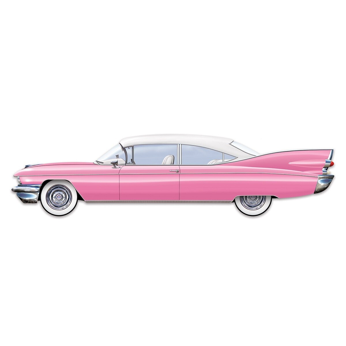 Shop Club Pack Of 12 Pink And White Jointed Classic 50 S Cruisin