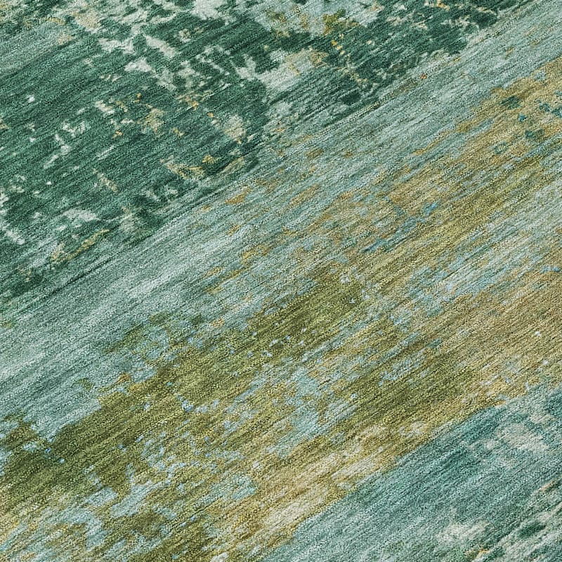 Machine Washable Indoor/Outdoor Contemporary Chantille Rug