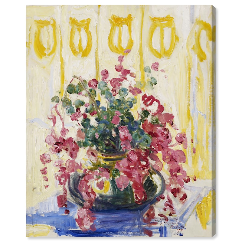 Wynwood Studio Canvas Floral and Botanical Wilho Sjostrom - Flowers 1912 Yellow and Modern & Contemporary Wall Art Canvas Print