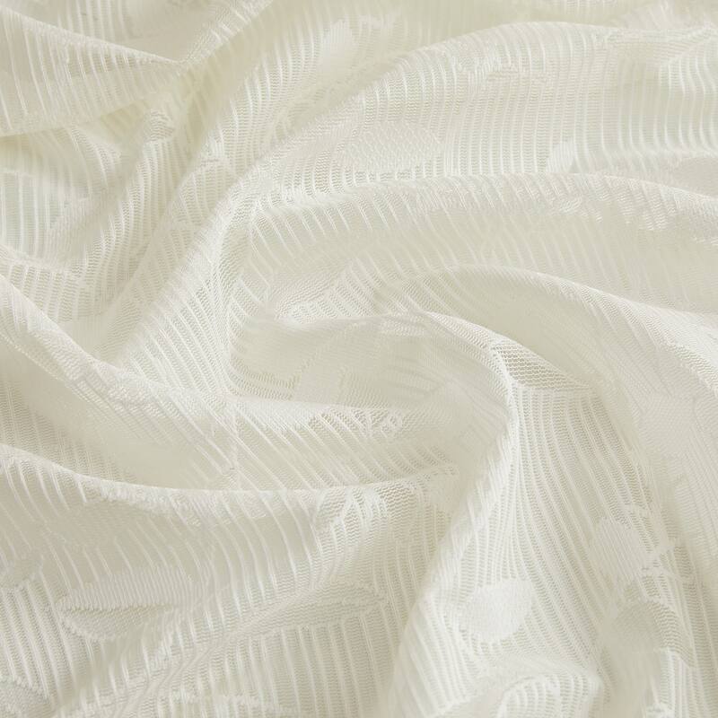HLC.me Joyce Lace Sheer Kitchen Cafe Curtain Tiers for Small Windows, Kitchen & Bathroom