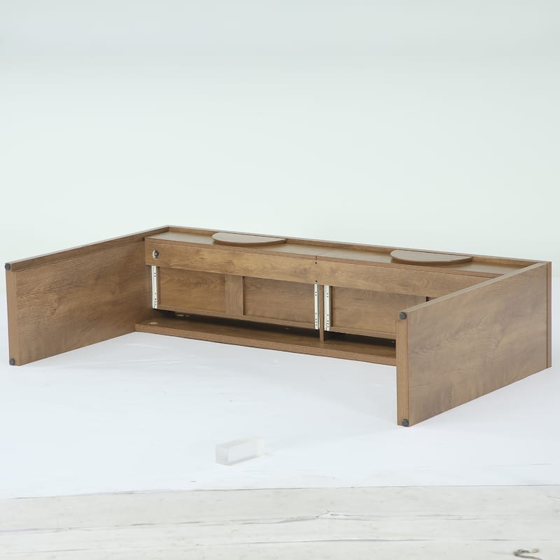 63-Inch Farmhouse Console Table with 2 Drawers for Entryway, Sofa Table Behind the Couch - 62.99" L x 13.77" D x 35.43" H