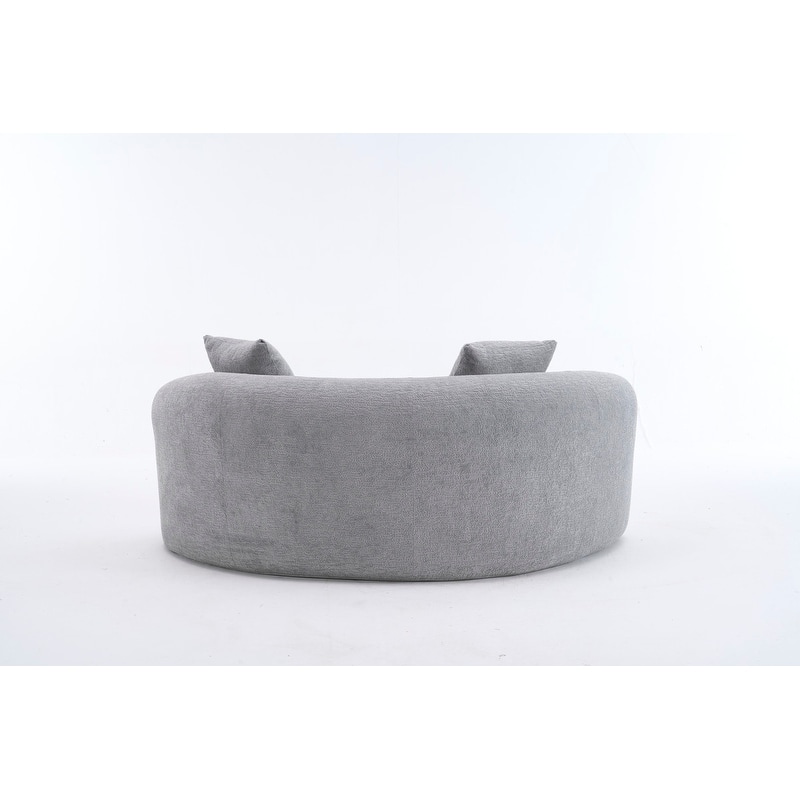 Single S-Curved Chenille Sofa Chair, No Assembly