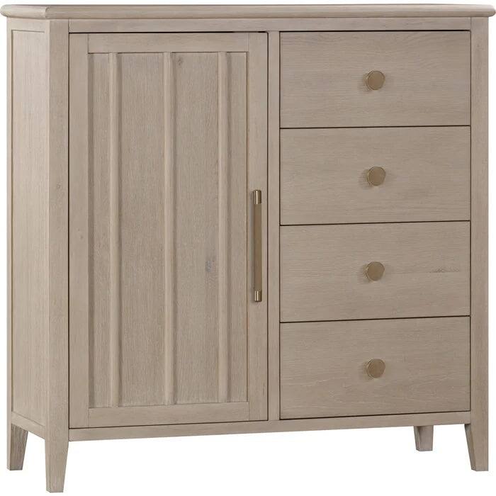 Marisole 6-Drawer 1-Door Oak Chest in Chai finish