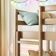 preview thumbnail 4 of 11, Rubber Wood Detachable Triple Twin Bunk Bed with Two Built-in Ladders,Guardrails for Home