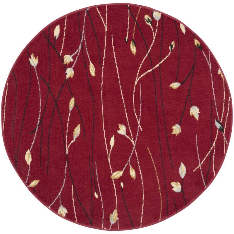 Like Power Loomed Geometric Floral Low Pile Area Rug By HomeRoots - 48' X '48' X '0.25