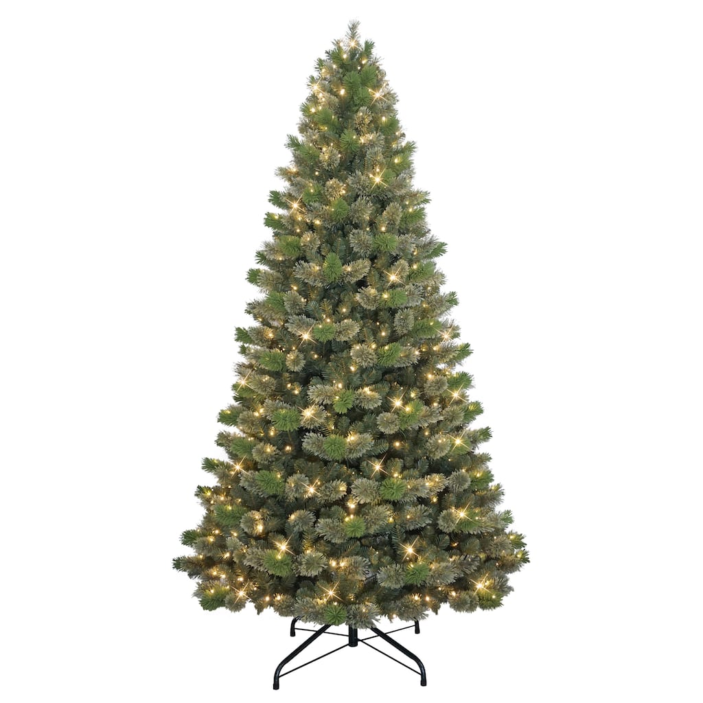 Puleo International 9' Pre-Lit Artificial Oklahoma Pine Tree