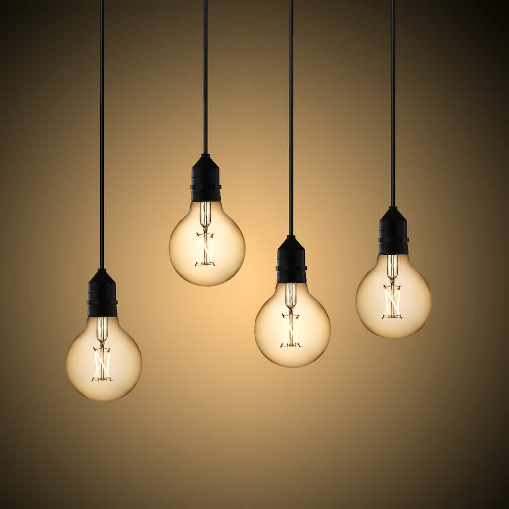Light Society Set of 4 Niva G25 LED Filament Light Bulbs