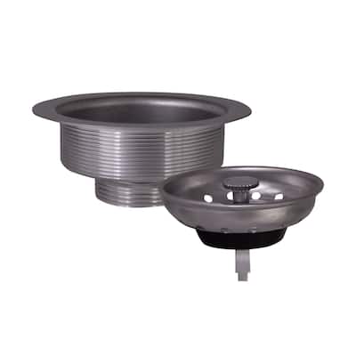 Design House 3-1/2" Basket Strainer with Food Waste Catching Basket - Satin Stainless Steel