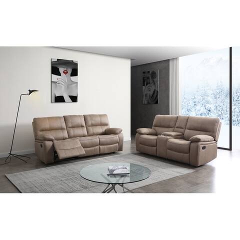 Betsy Furniture 2 Piece Microfiber Reclining Living Room Set, Sofa and Loveseat